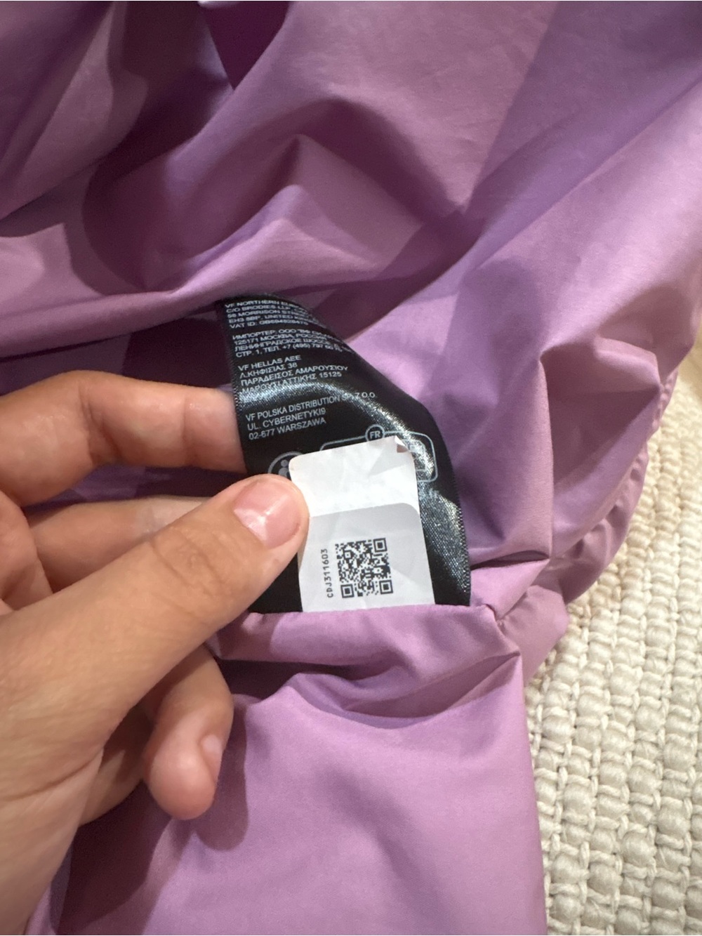 The North Face Women's Lavender Puff Jacket with Hood - Picture 7 of 8